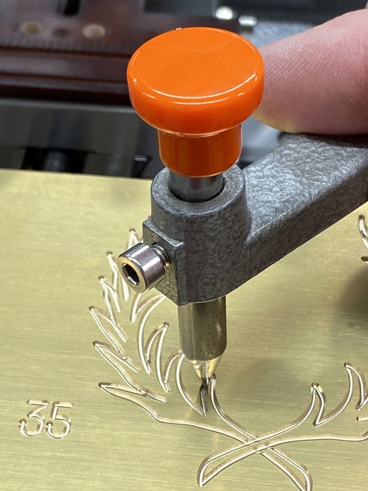 LARGE LAUREL WREATH SOLID BRASS ENGRAVING PLATE FOR NEW HERMES FONT TRAY
