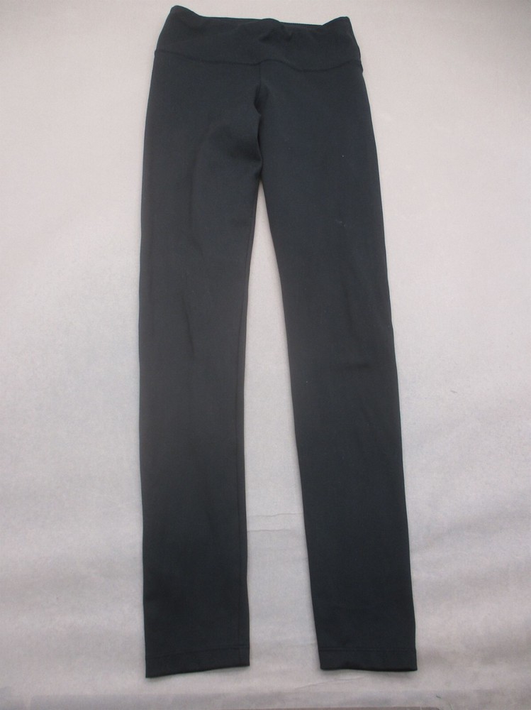 Felina Size S Womens Black Stretch Pull On Athletic Gym Compression Leggings 912