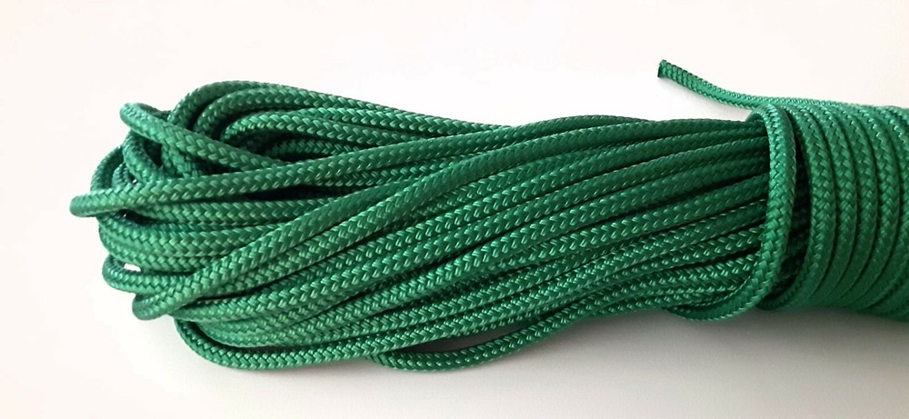 1/4 x 200 ft. Double Braid-Yacht Braid polyester rope. Green