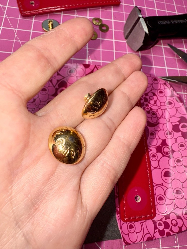 Louis Vuitton Gold Studs Rivets Hardware Repair or Replacement LV