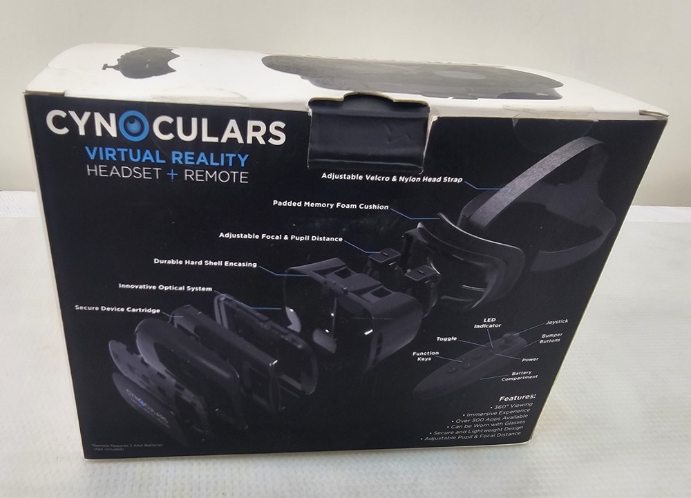 CYNOCULARS VR Headset With Remote UNUSED