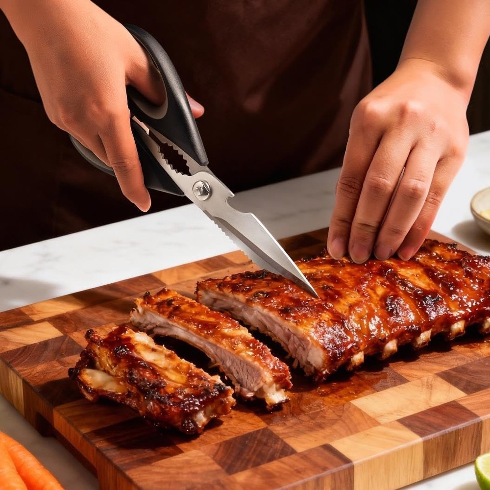 All Purpose Kitchen Shears with Protective Sheath, Heavy Duty 3 Pack Kitchen Sci