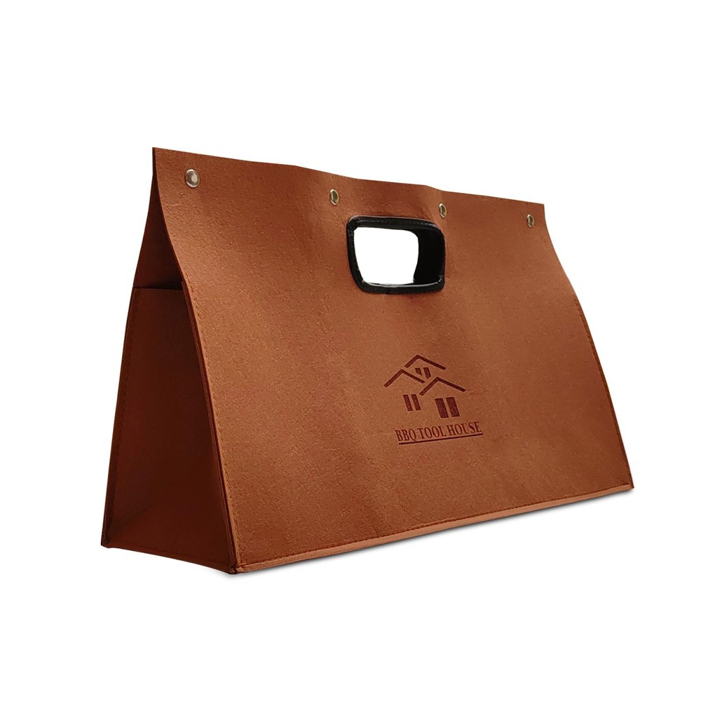 Linuorise Grill Accessory Storage Bag, BBQ Tools Storage, Brown