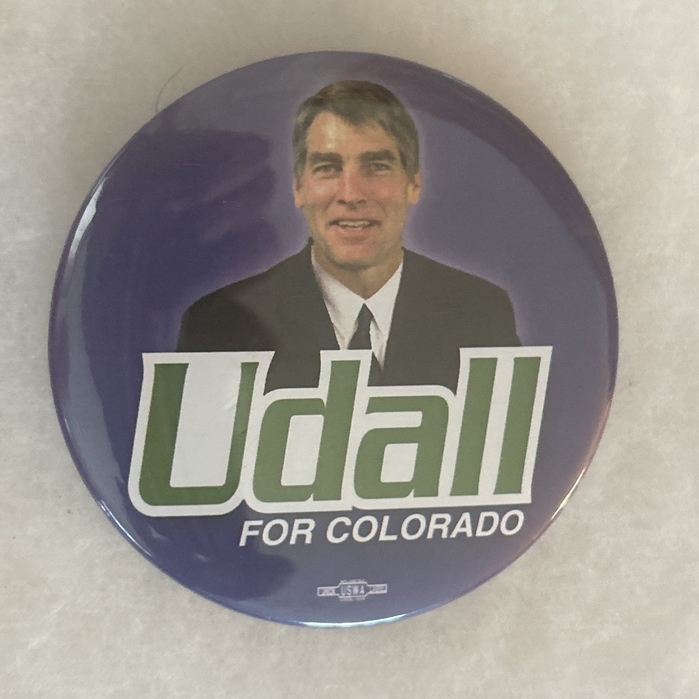 Udall For Colorado 3” pinback button pin