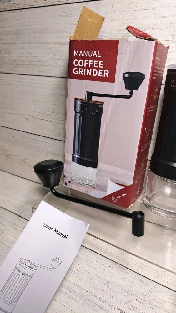 Manual Coffee Grinder with 40 Adjustable Settings, Portable Hand Coffee Bean...