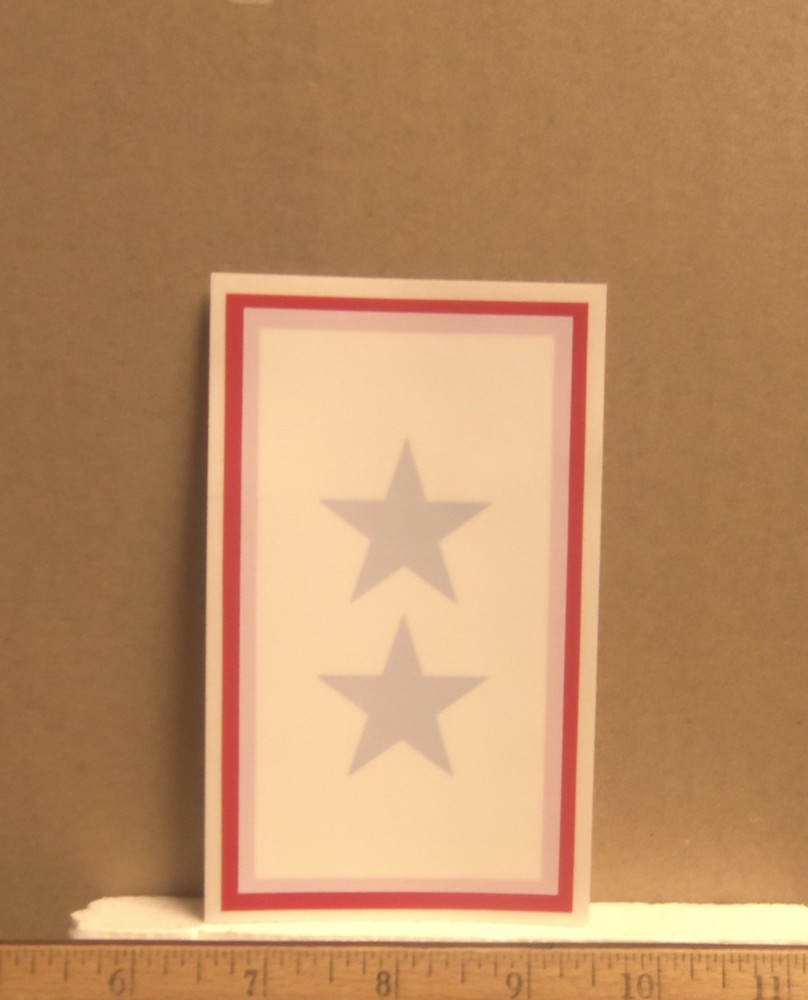 Two  Blue Star Service Window Sticker