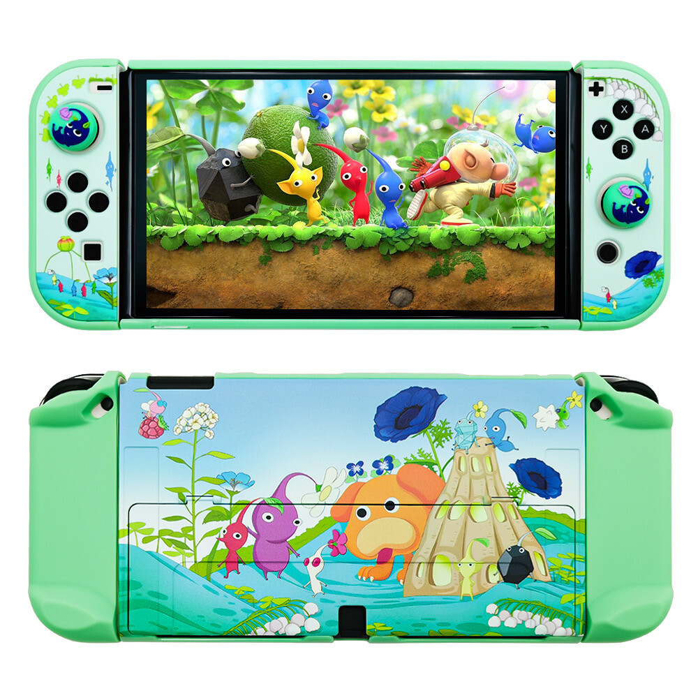 Nintendo Switch Case OLED Cover Shell Pikmin Accessories For Joycon Controller