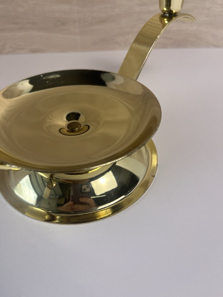 Vintage Curved Brass Unity Candle Holder Wedding