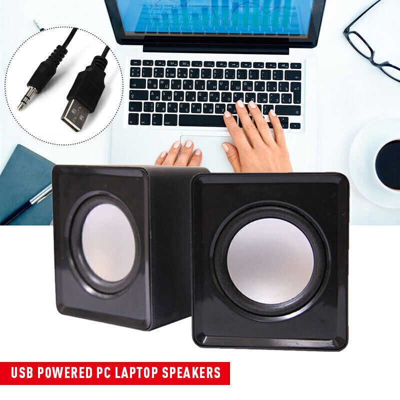 3.5mm Jack USB Wired Computer Speaker Stereo For PC Laptop Notebook Desktop FFoB