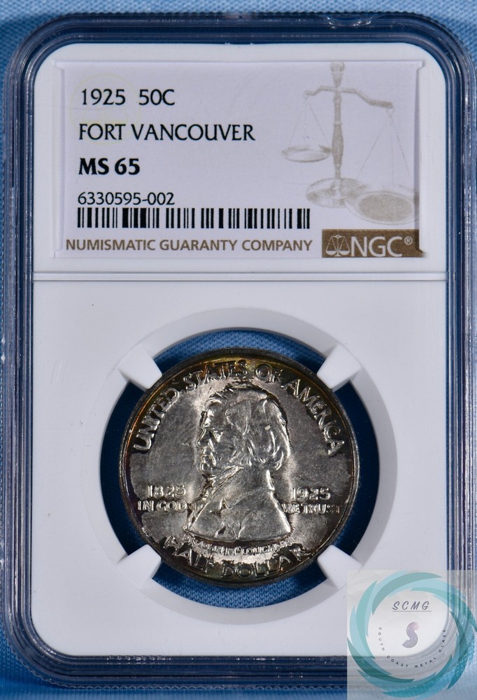 1925 Fort Vancouver Commemorative Half Dollar NGC MS 65 - Attractive Gem!!!