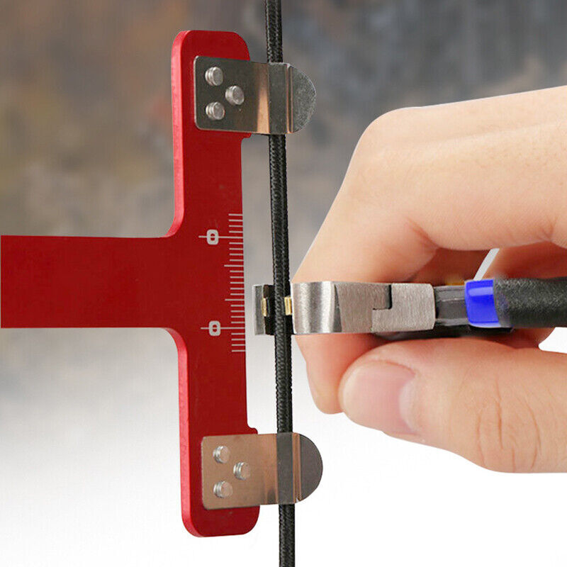 Archery Bow String Nocking Points Pliers with T Shape Turning Bow Square Ruler