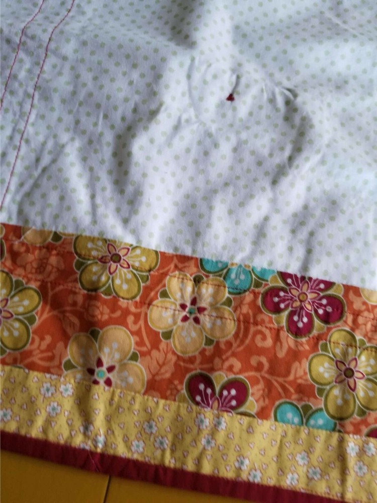 Hand Crafted Floral Quilted Table Topper/Runner Multi-Color
