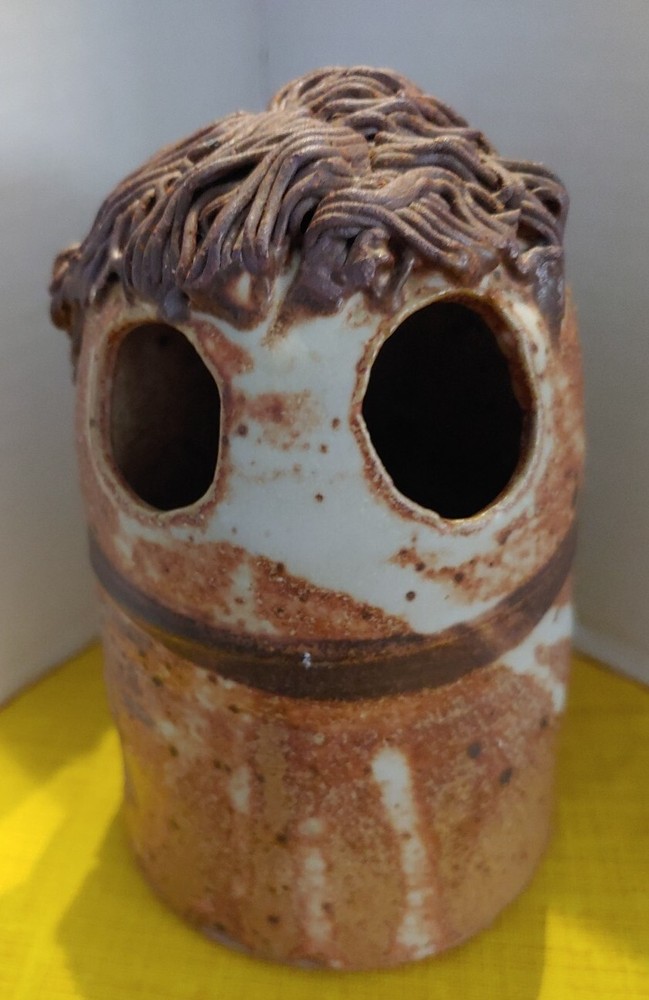 Studio Art Pottery Toothbrush Holder Funky Man