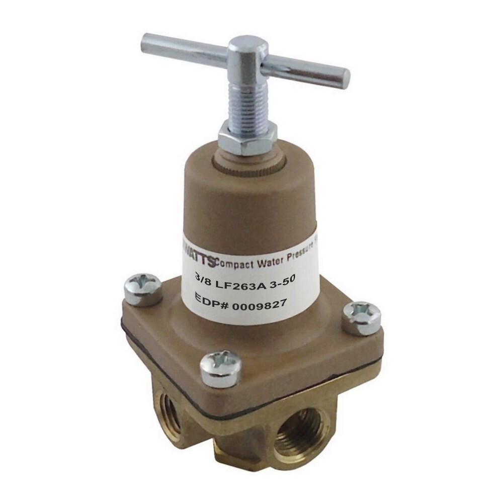 WATTS WATER PRESSURE REDUCER FOR BEVERAGE SYSTEMS - 10-125 psi  WITH GAUGE - NSF