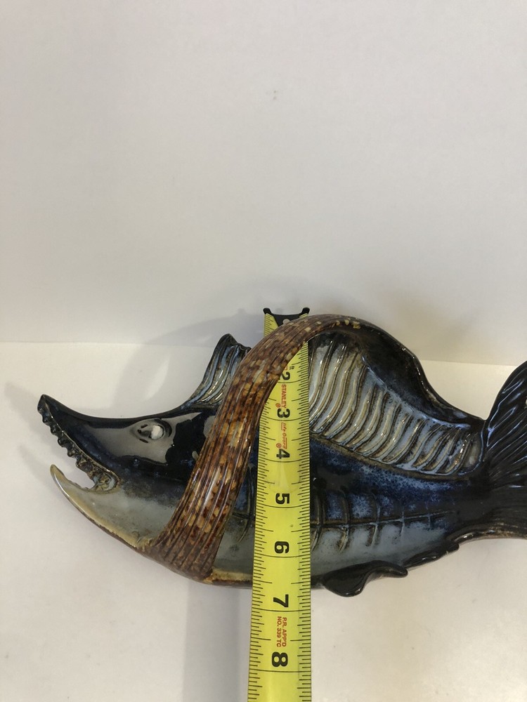 Fish Serving Plate/ Basket Style/ Beautiful Art Glazed Pottery