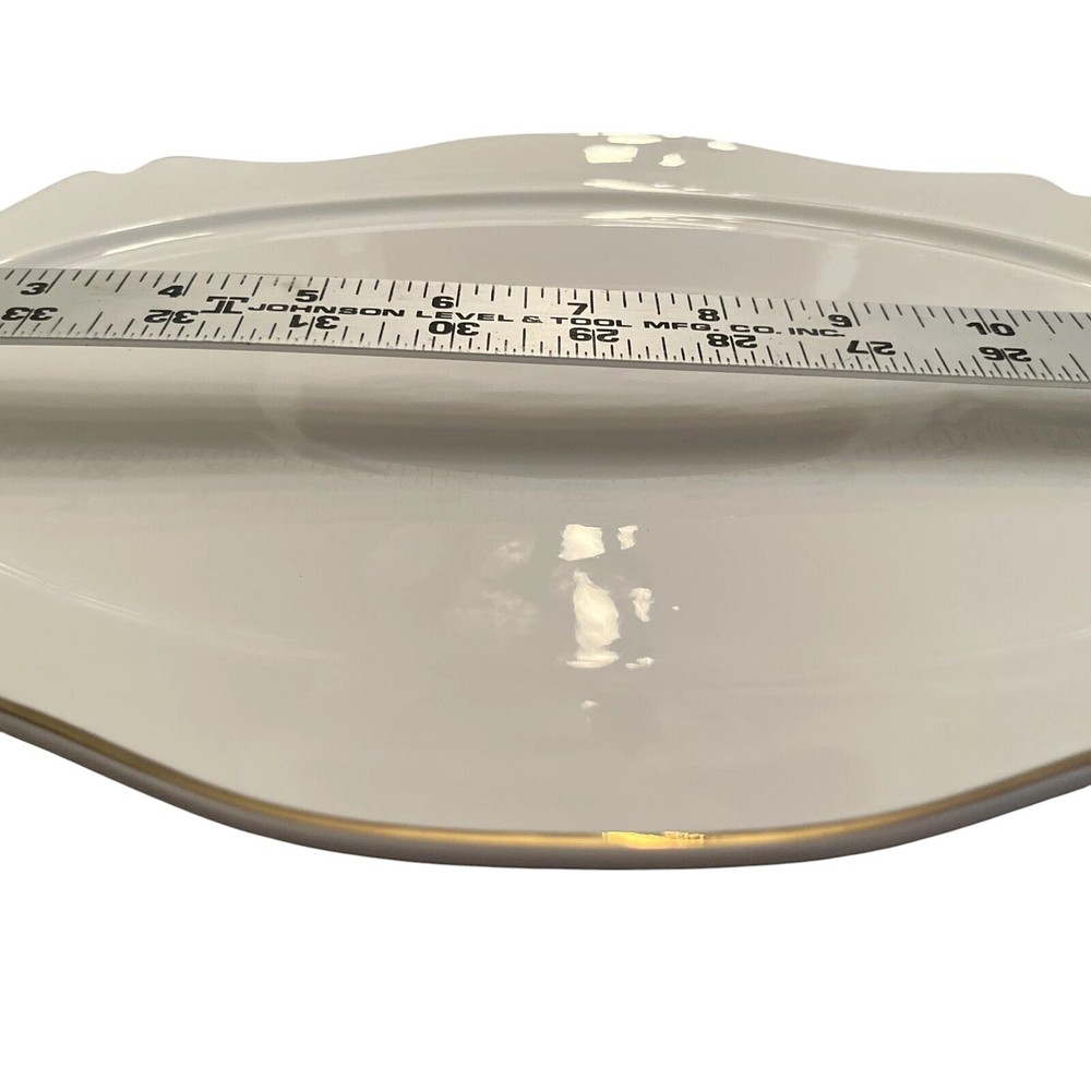 CHARTER CLUB HARVEST GILDED PLATTER WHITE