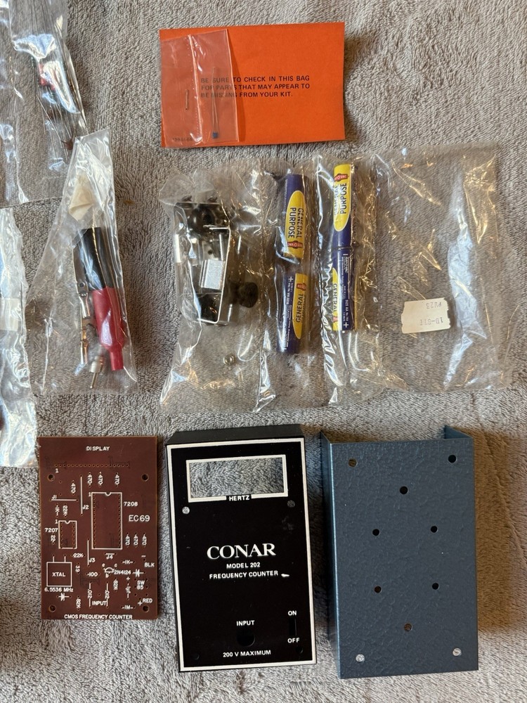 NOS Unassembled Kit - NRI Conar Model 202 Frequency Counter