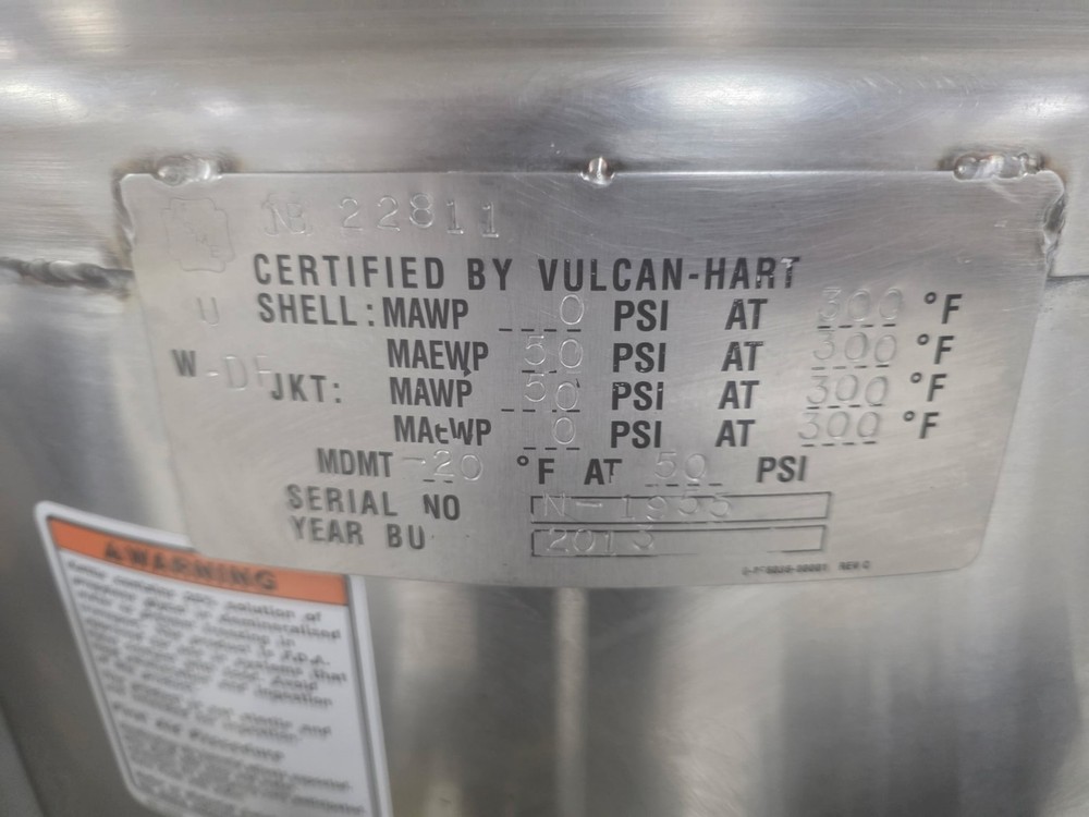 Vulcan 60 Gallon Tilt Kettle