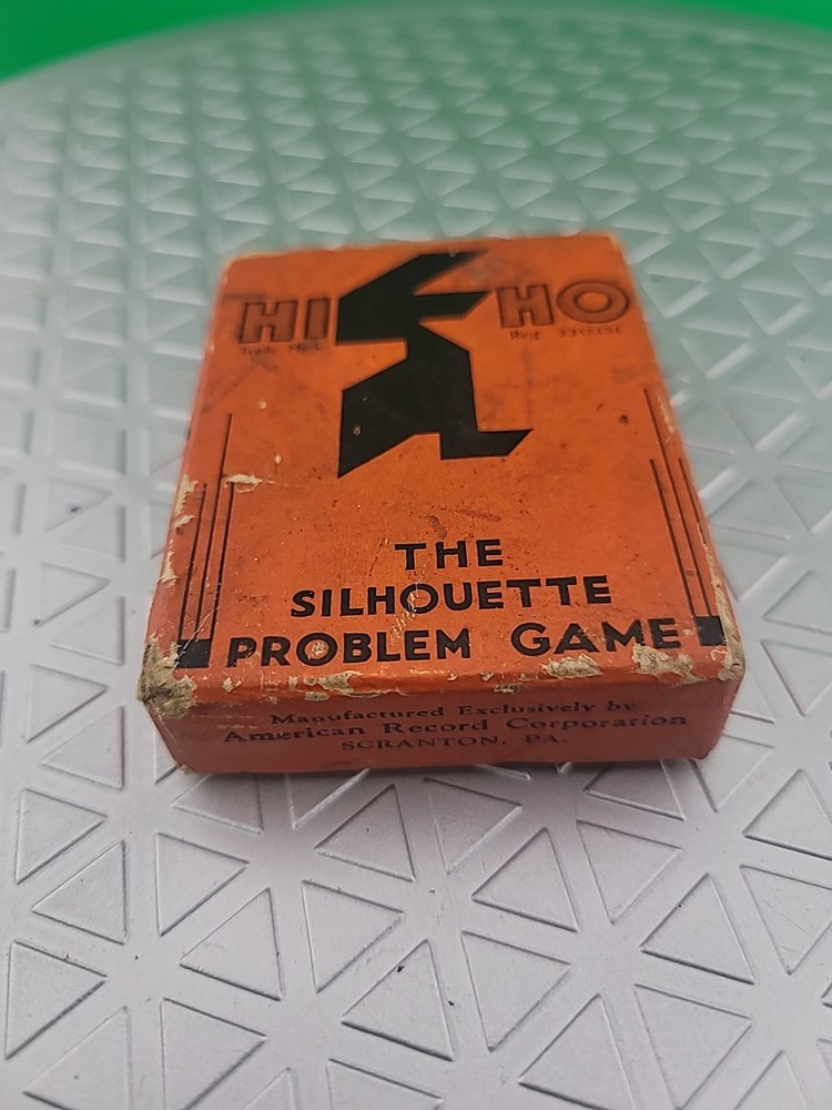 Vintage 1932 Hi-Ho Silhouette Problem Game Complete Orig. Box With Instructions