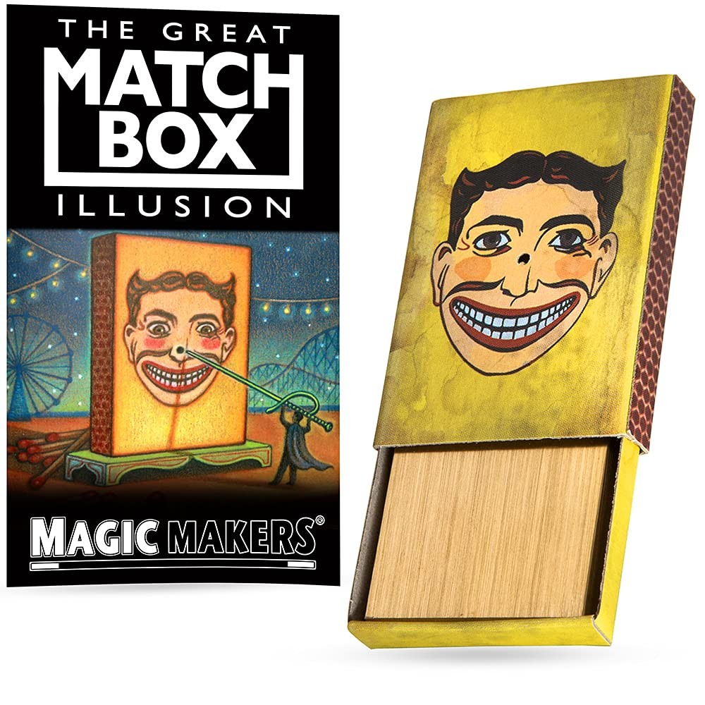 SELF-Working Magic Trick - The Match Yellow Pocket Matchbox, Matchbox