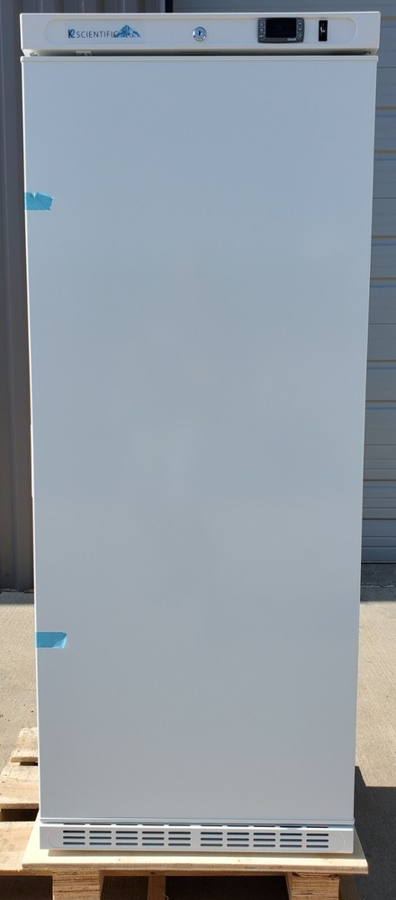 K2 Scientific 10 Cu. Ft. Solid Door Upright Pharmacy Refrigerator - Scratch