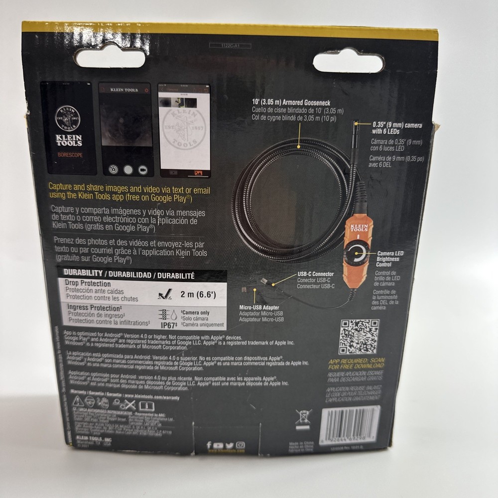 Klein Tools Borescope For Android Devices Et16