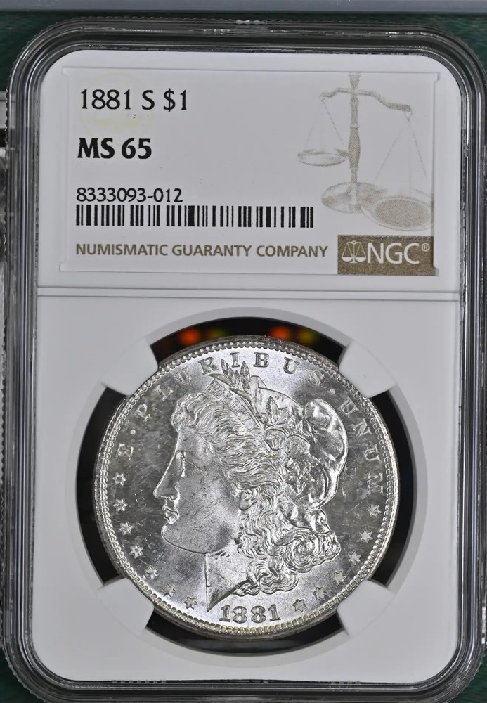 1881 S Morgan Silver Dollar NGC MS-65