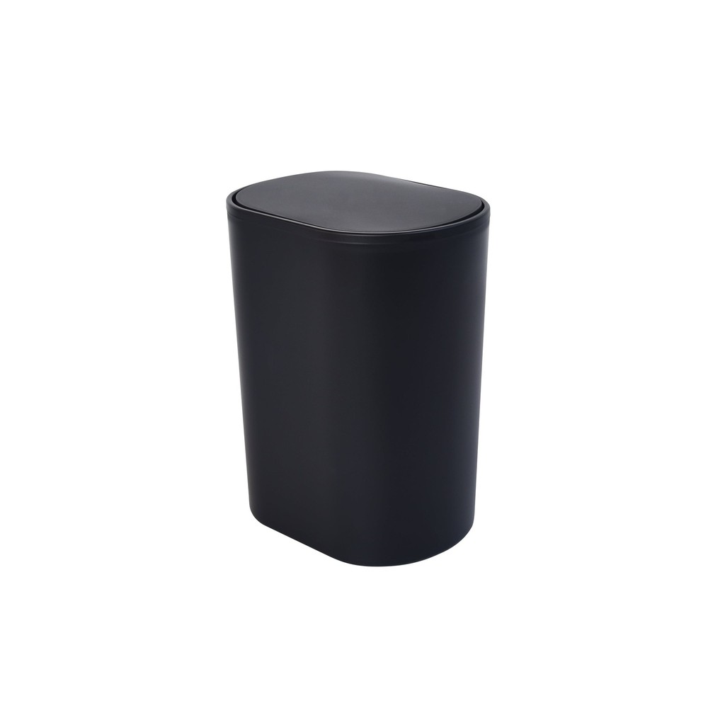 Mainstass Flip Top Plastic Trash Can, White