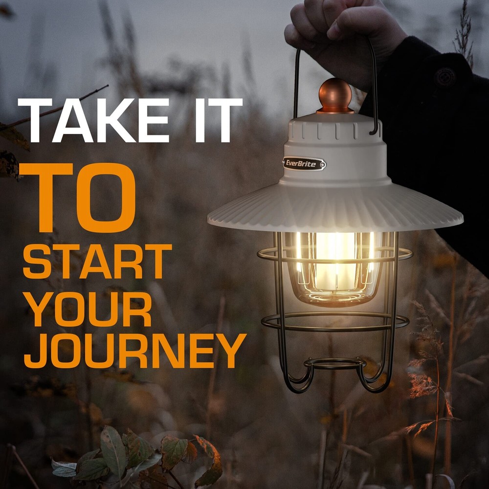 EverBrite 2PACK LED Camping Lantern with 3 Light Mode USB C Rechargeable Lantern