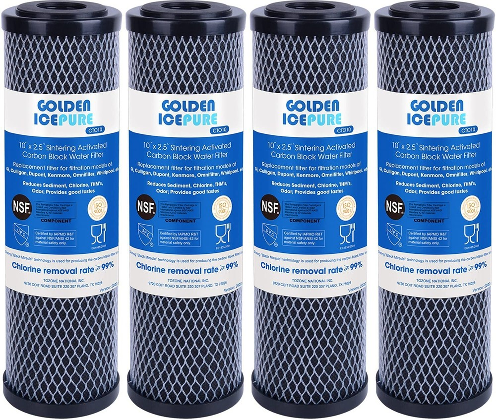 Whole House CTO Carbon Water Filter for Countertop System 4Pack