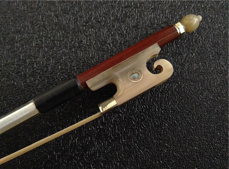 Free Ship PERNAMBUCO Violin Bow with Horn Snail Pattern Frog 4/4 Good Balanced