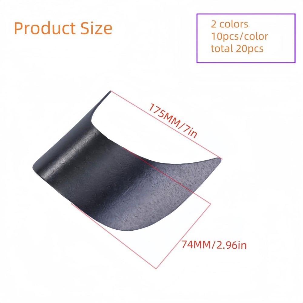 20 Pcs Baseball Caps Inserts Shapers Plastic Hat Inner Support Baseball Bump Cap