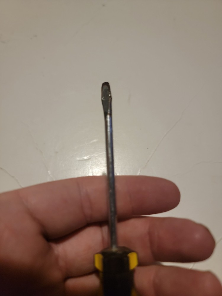 Flat Head Screw Driver Black Yellow Handle