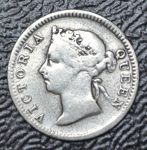 1901 STRAITS SETTLEMENTS - FIVE CENTS - .800 SILVER - Victoria - Nice