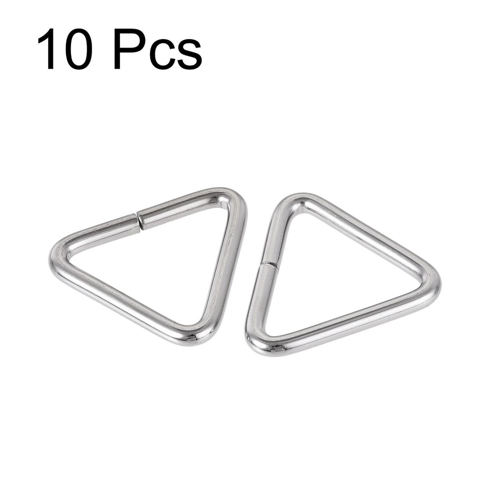Metal Triangle Ring Buckle 0.79" (20mm) Inner Width 10pcs