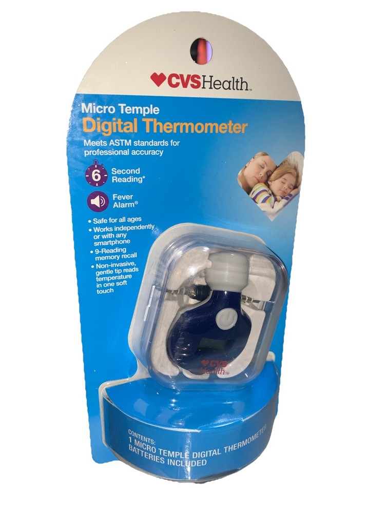 Micro Temple Digital Thermometer with 6 second reading