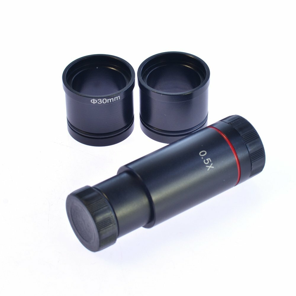 Microscope CCD Camera Reducing Lens 0.4X 0.5X 1X C-Mount Lens with Adapter Ring