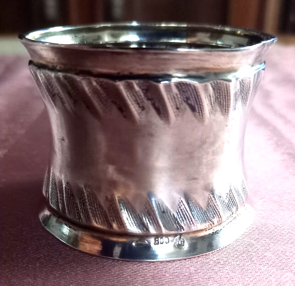 Vintage German 800 Silver Napkin Ring no engravings or monograms
