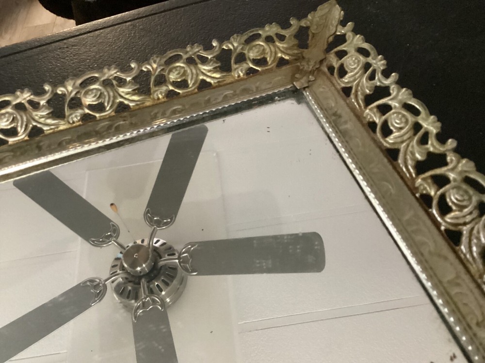 Vintage Old Style Mirrored Vanity Tray