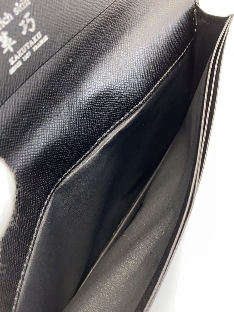 Other brands: Leather long wallet, black, plain, women's.