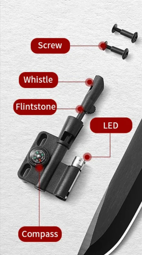 5-in-1 Tactical Sheath Survival Tool Attachment –