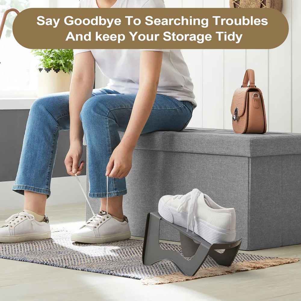 Shoe Slots Shoe Stacking Organizer Stackable Double-Layer Non-Slip