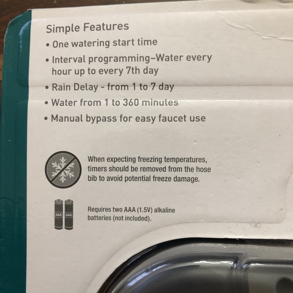 Orbit 1-Outlet Hose Faucet Timer Programmable Irrigation Conserve Water