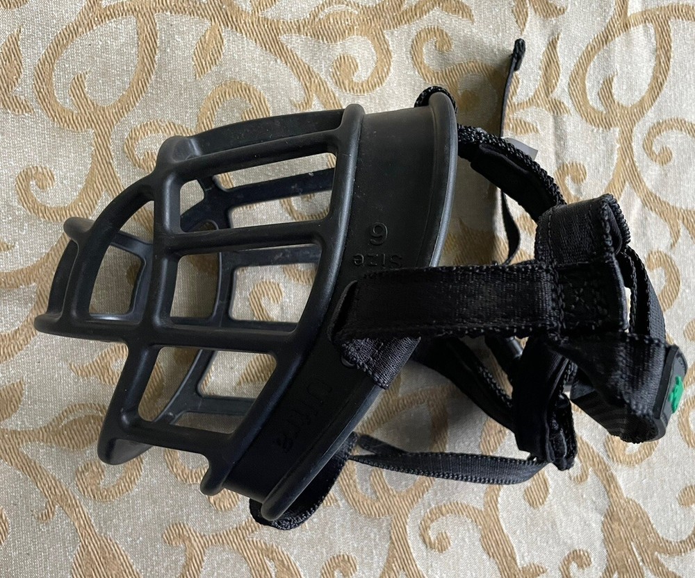 BASKERVILLE Heavy Duty Black Adjustable Dog Training Muzzle Size 6