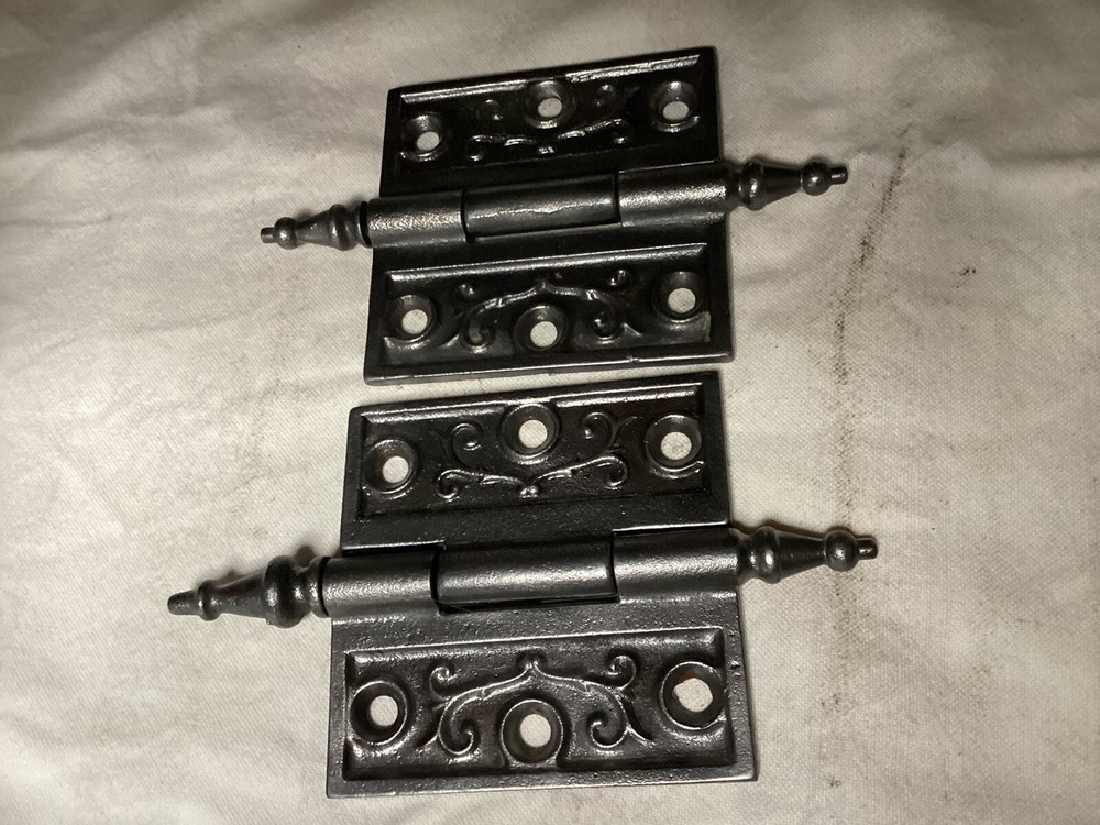 2 Cast Iron Hinges