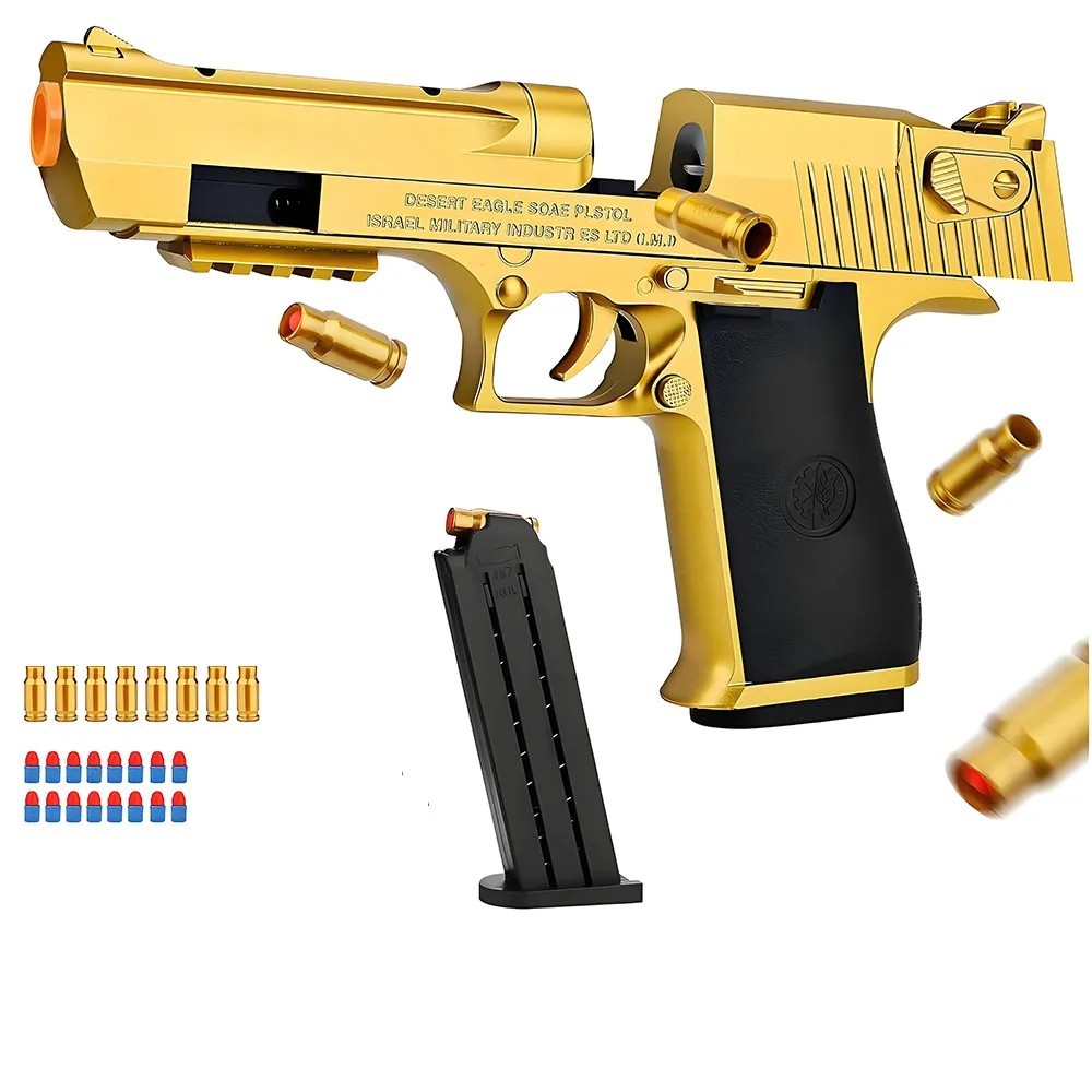 🔫 Desert Eagle Shell Ejecting Soft Bullet Toy Gun for Boys Gift