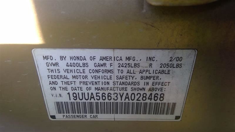 Engine ECM Electronic Control Module Lower Center Dash Fits 01-02 CL 211547