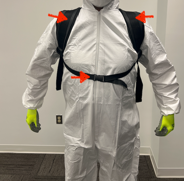 For AGRICAS backpack sprayer, the shoulder strap is for right and left