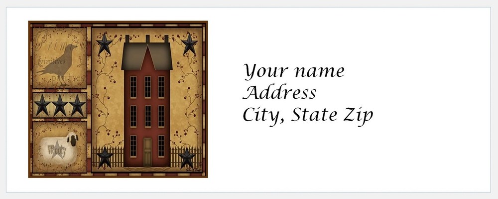 Personalized Address Labels Primitive Country (C 801)