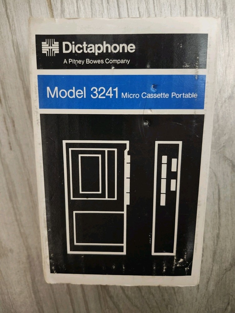 Dictaphone Model 3241 Handheld MicroCassette Tape Player/Recorder Working